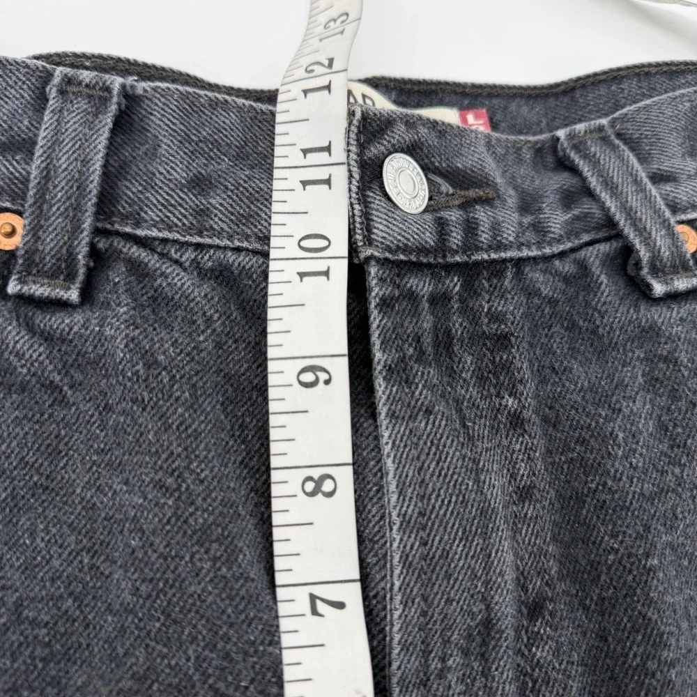 Levi's Jeans Mens 34x32 Black 505 Regular Fit Straight Leg Faded Denim Cotton